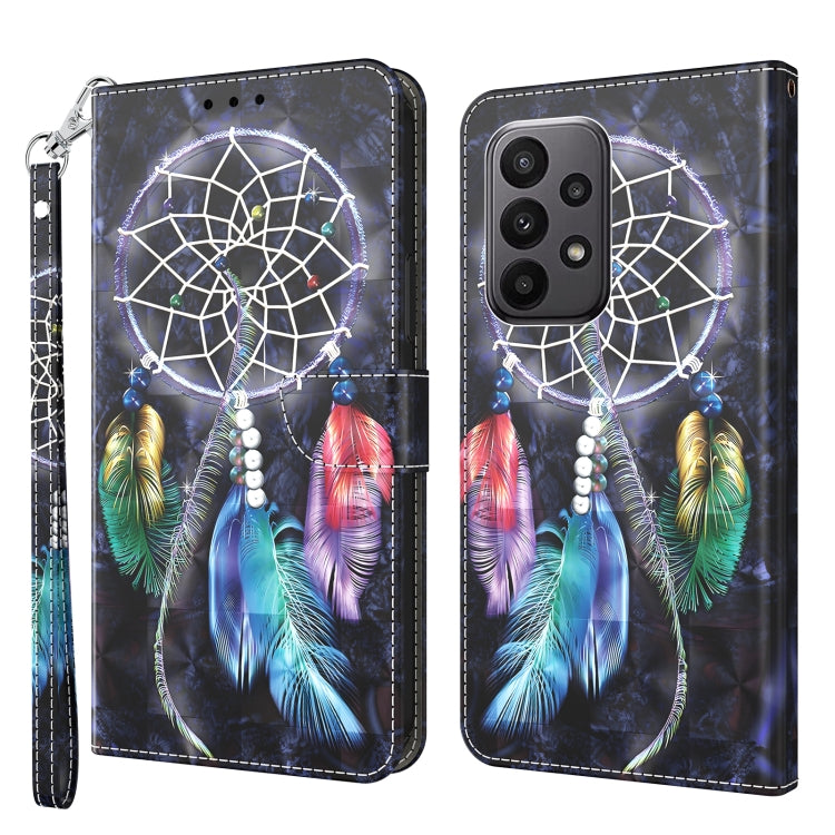 For Samsung Galaxy A25 5G 3D Painted Leather Phone Case(Colorful Dreamcatcher) by buy2fix