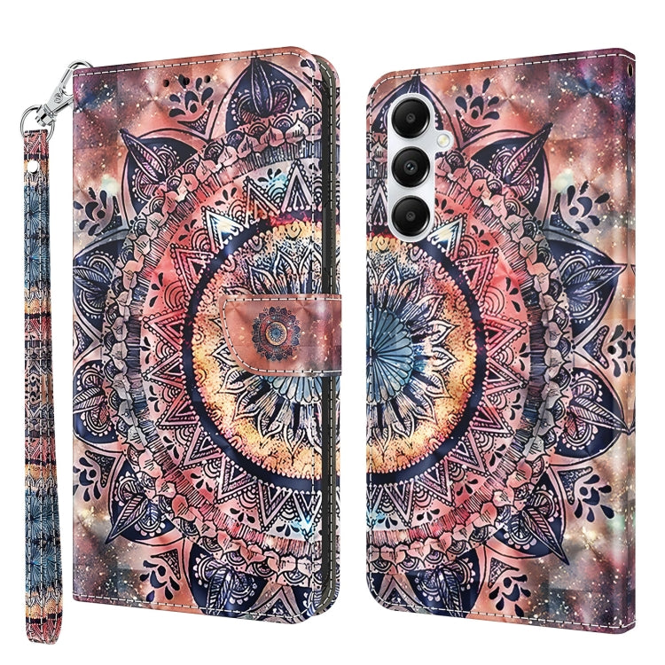 For Samsung Galaxy A05s 3D Painted Leather Phone Case(Colorful Mandala) by buy2fix
