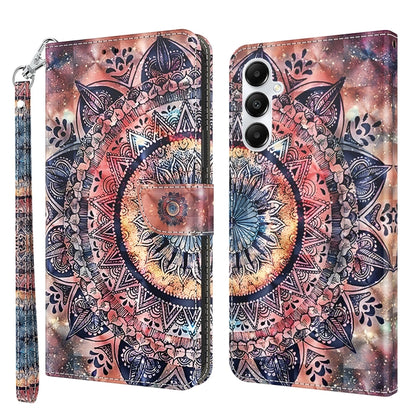 For Samsung Galaxy A05s 3D Painted Leather Phone Case(Colorful Mandala) by buy2fix
