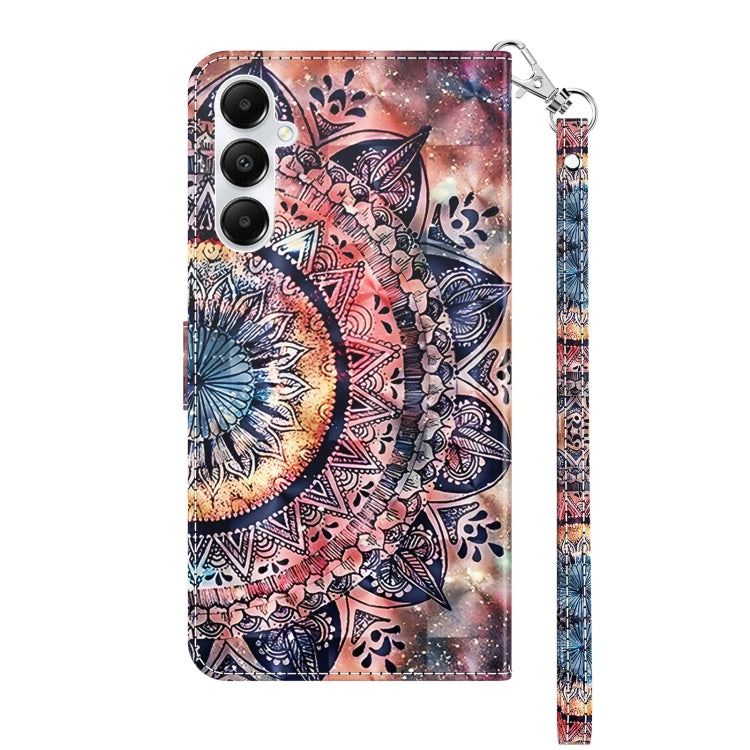For Samsung Galaxy A05s 3D Painted Leather Phone Case(Colorful Mandala) by buy2fix