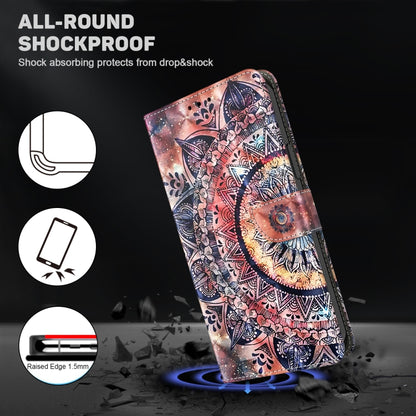 For Samsung Galaxy A05s 3D Painted Leather Phone Case(Colorful Mandala) by buy2fix