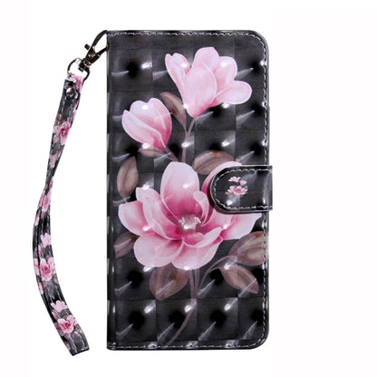 For Samsung Galaxy A05s 3D Painted Leather Phone Case(Pink Flower) by buy2fix