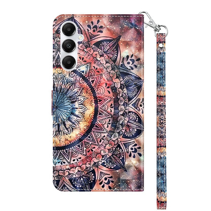 For Samsung Galaxy A15 3D Painted Leather Phone Case(Colorful Mandala) by buy2fix