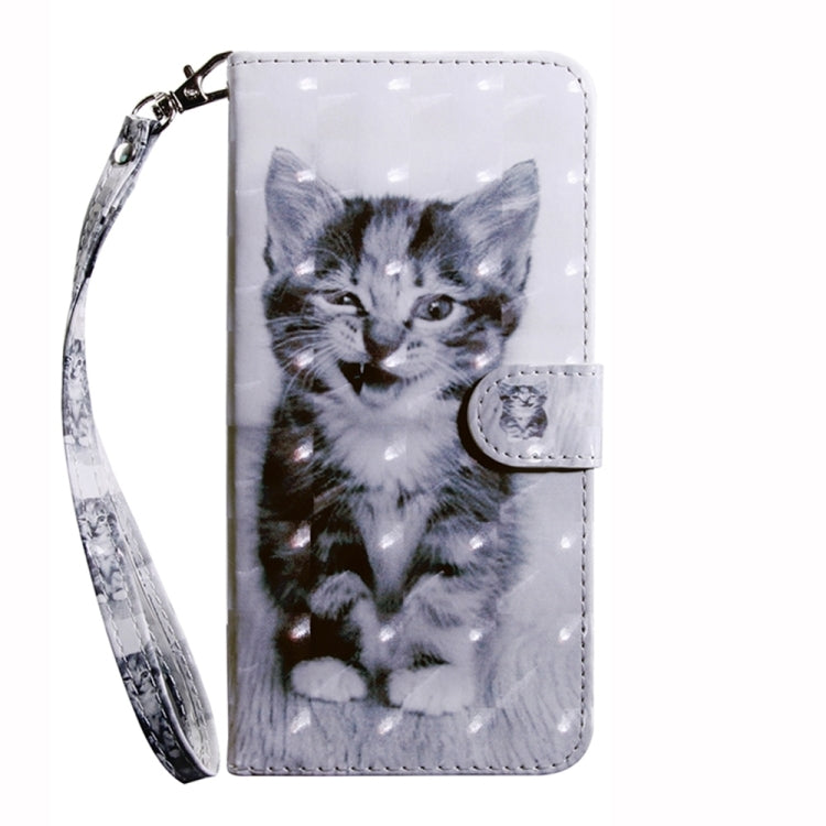 For Samsung Galaxy A15 3D Painted Leather Phone Case(Smile Cat) by buy2fix