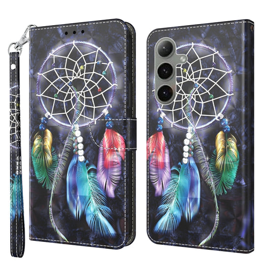 For Samsung Galaxy S24+ 5G 3D Painted Leather Phone Case(Colorful Dreamcatcher)