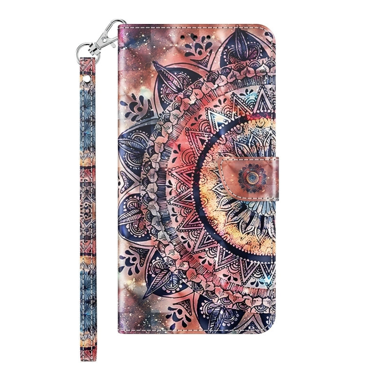 For Samsung Galaxy A35 5G 3D Painted Leather Phone Case(Colorful Mandala) by buy2fix