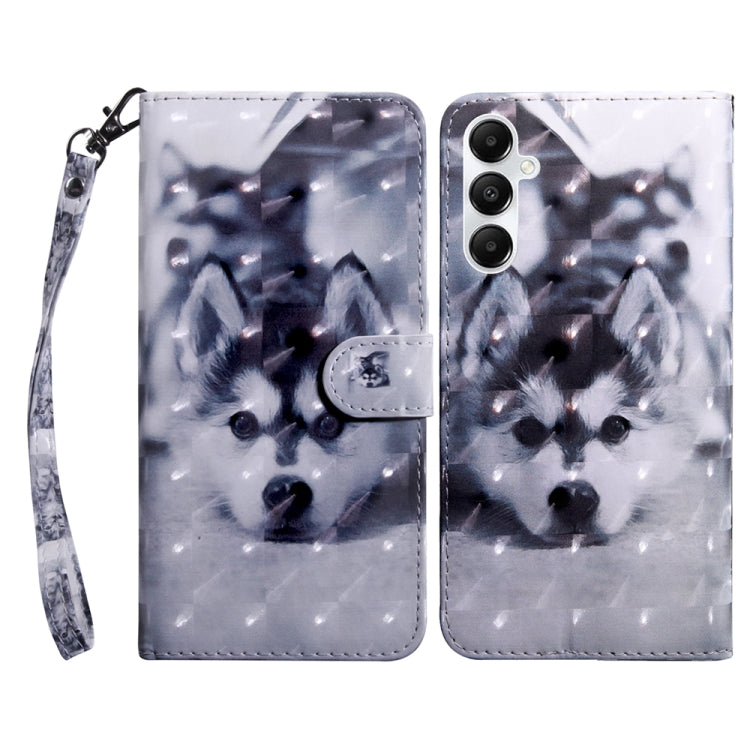 For Samsung Galaxy A35 5G 3D Painted Leather Phone Case(Husky) by buy2fix