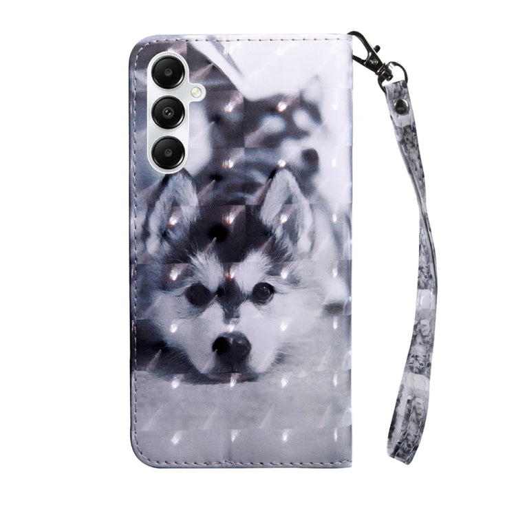 For Samsung Galaxy A35 5G 3D Painted Leather Phone Case(Husky) by buy2fix