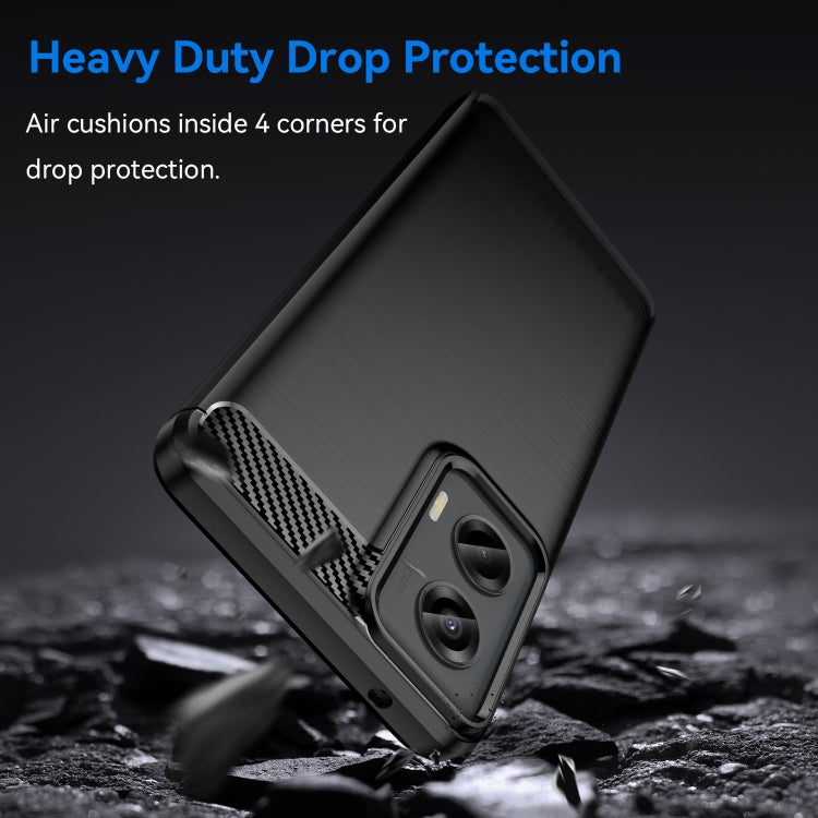 For Motorola Moto G Stylus 5G 2024 Brushed Texture Carbon Fiber TPU Phone Case(Black) by buy2fix