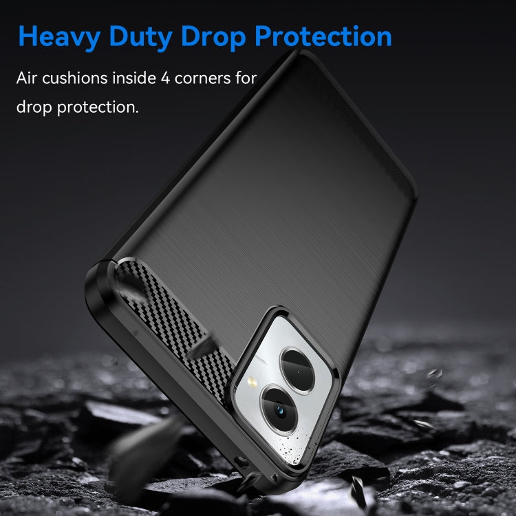 For Motorola Moto G Power 2024 Brushed Texture Carbon Fiber TPU Phone Case(Black) by buy2fix
