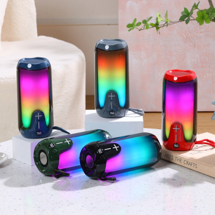 T&G TG651 Portable LED Wireless Bluetooth Speaker Outdoor TWS Subwoofer(Green) - Desktop Speaker by T&G | Online Shopping UK | buy2fix