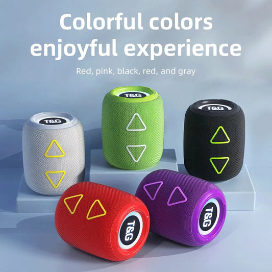 T&G TG655 Outdoor Portable TWS Wireless Bluetooth Speaker LED Light Stereo Subwoofer(Purple) - Desktop Speaker by T&G | Online Shopping UK | buy2fix