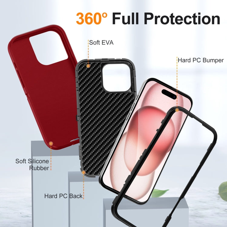 For iPhone 16 Pro Max Life Waterproof Rugged Phone Case(Red + Black) by buy2fix