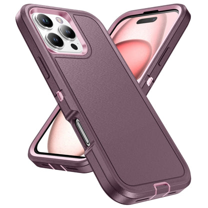 For iPhone 16 Pro Max Life Waterproof Rugged Phone Case(Purple + Pink) by buy2fix