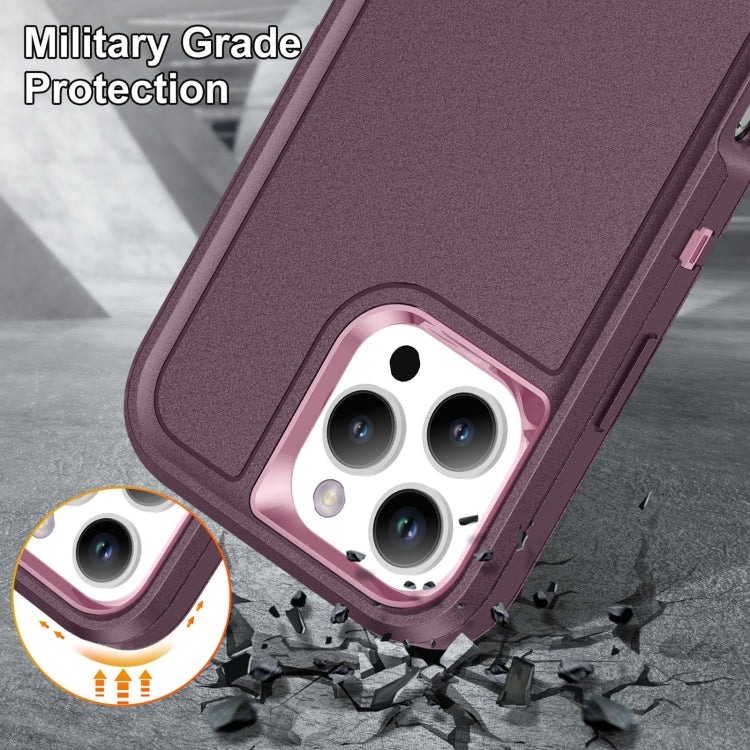 For iPhone 16 Pro Max Life Waterproof Rugged Phone Case(Purple + Pink) by buy2fix
