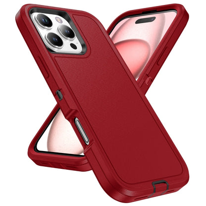 For iPhone 16 Pro Life Waterproof Rugged Phone Case(Red + Black) by buy2fix
