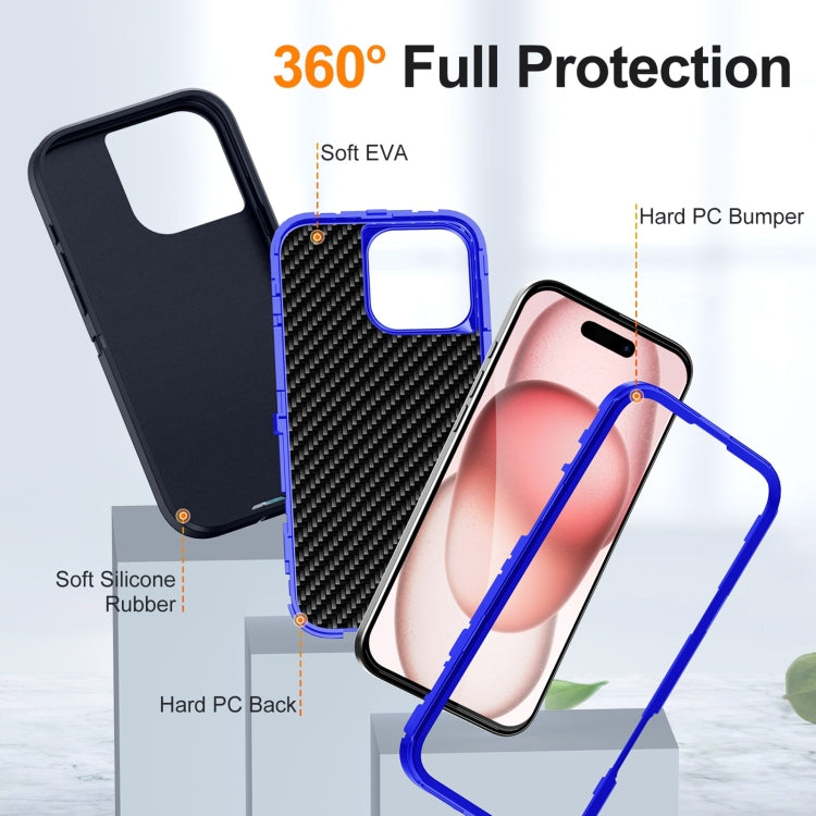 For iPhone 16 Pro Life Waterproof Rugged Phone Case(Dark Blue + Royal Blue) by buy2fix