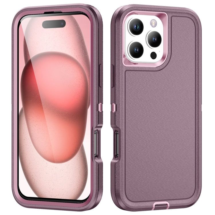 For iPhone 16 Pro Life Waterproof Rugged Phone Case(Purple + Pink) by buy2fix