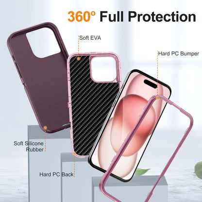 For iPhone 16 Pro Life Waterproof Rugged Phone Case(Purple + Pink) by buy2fix