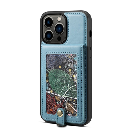 For iPhone 15 Pro ESEBLE Star Series Lanyard Holder Card Slot Phone Case(Blue) - iPhone 15 Pro Cases by ESEBLE | Online Shopping UK | buy2fix