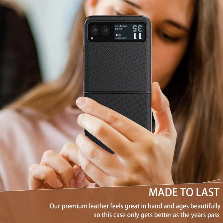 For Motorola Razr 40 ViLi TC Series Kevlar Carbon Fiber Texture Phone Case(Black) - Motorola Cases by ViLi | Online Shopping UK | buy2fix