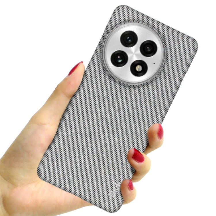 For OnePlus 13 imak Ruiyi Series Cloth Texture PU + PC Phone Case(Light Grey) - OnePlus Cases by imak | Online Shopping UK | buy2fix
