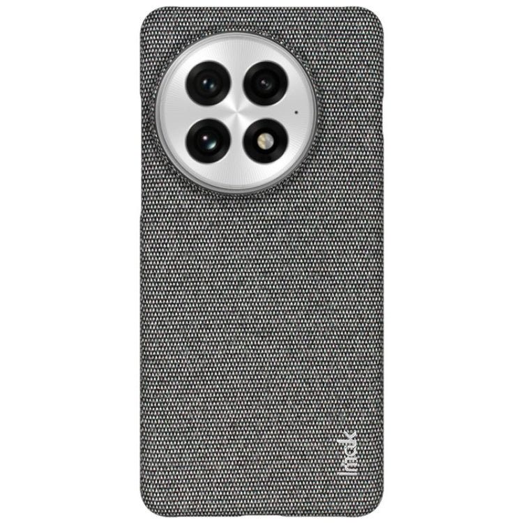 For OnePlus 13 imak Ruiyi Series Cloth Texture PU + PC Phone Case(Dark Grey) - OnePlus Cases by imak | Online Shopping UK | buy2fix