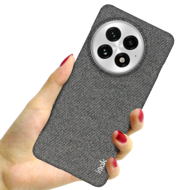 For OnePlus 13 imak Ruiyi Series Cloth Texture PU + PC Phone Case(Dark Grey) - OnePlus Cases by imak | Online Shopping UK | buy2fix