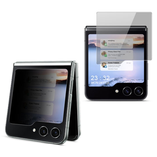For Samsung Galaxy Z Flip5 imak HD Full Screen Anti-spy Tempered Glass Protective Film External Screen Version