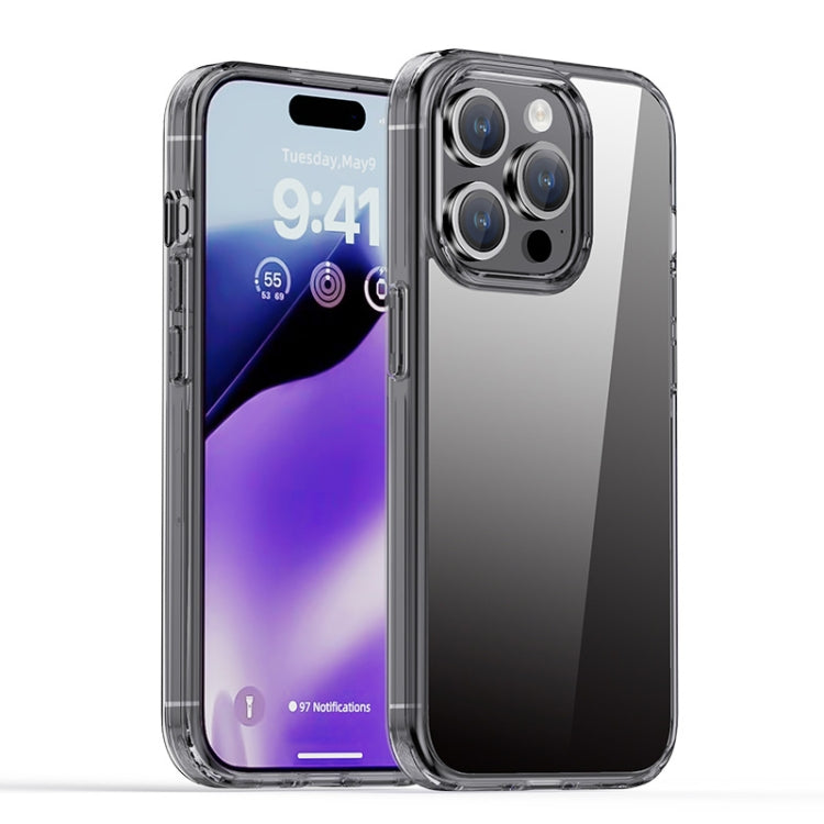 For iPhone 15 Pro iPAKY Hanguang Series Transparent TPU+PC Phone Case(Transparent Black) - iPhone 15 Pro Cases by iPAKY | Online Shopping UK | buy2fix