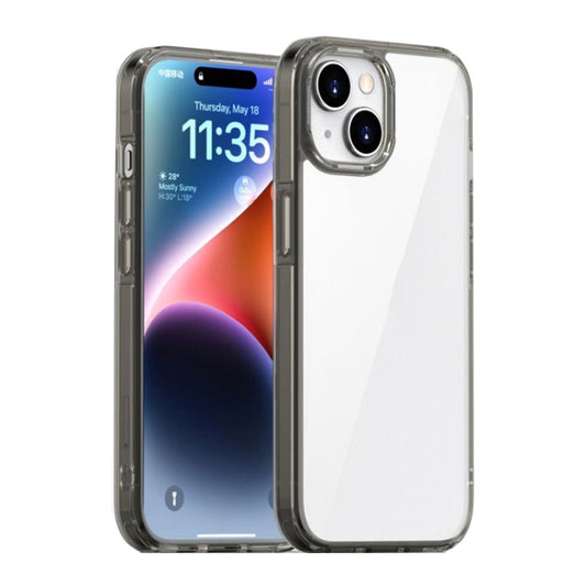 For iPhone 15 iPAKY Aurora Series Shockproof PC + TPU Protective Phone Case(Transparent Black) - iPhone 15 Cases by iPAKY | Online Shopping UK | buy2fix
