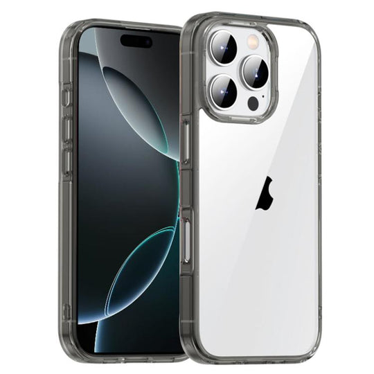 For iPhone 16 Pro iPAKY Aurora Series Shockproof PC + TPU Protective Phone Case(Transparent Black)
