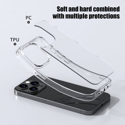 For iPhone 15 iPAKY Aurora Series Shockproof PC + TPU Protective Phone Case(Transparent Black) - iPhone 15 Cases by iPAKY | Online Shopping UK | buy2fix
