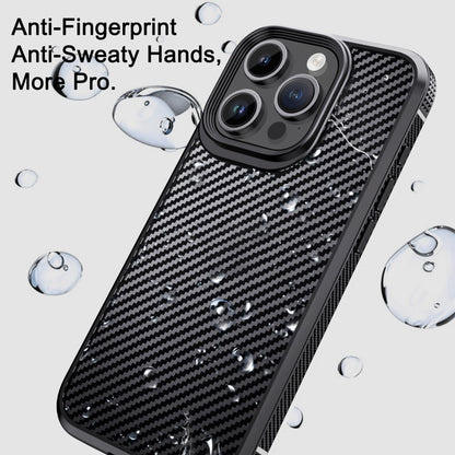 For iPhone 15 iPAKY MG Series Carbon Fiber PC + TPU Protective Phone Case(Black) - iPhone 15 Cases by iPAKY | Online Shopping UK | buy2fix