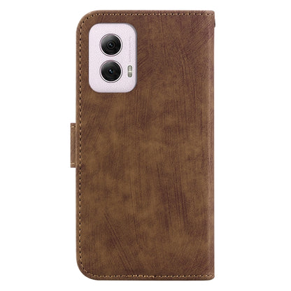 For Motorola Moto G Power 5G 2024 Little Tiger Embossed Leather Phone Case(Brown) by buy2fix