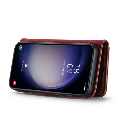 For Samsung Galaxy S23 FE 5G DG.MING Crazy Horse Texture Detachable Magnetic Leather Case(Red) by DG.MING