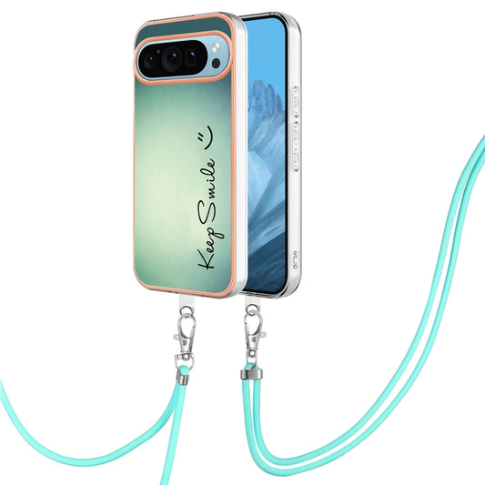 For Google Pixel 9 / 9 Pro Electroplating Dual-side IMD Phone Case with Lanyard(Smile) by buy2fix