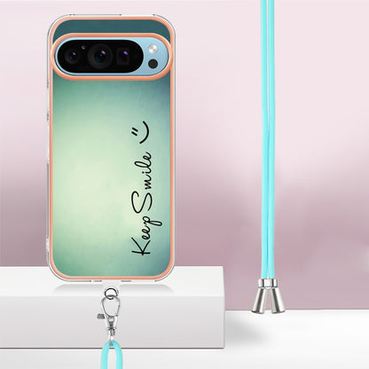 For Google Pixel 9 / 9 Pro Electroplating Dual-side IMD Phone Case with Lanyard(Smile) by buy2fix