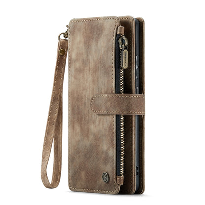 For Samsung Galaxy A24 4G CaseMe C30 Card Slots Zipper Wallet Leather Phone Case(Brown) by CaseMe