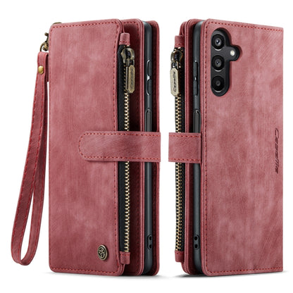 For Samsung Galaxy A15 CaseMe C30 Card Slots Zipper Wallet Leather Phone Case(Red) by CaseMe