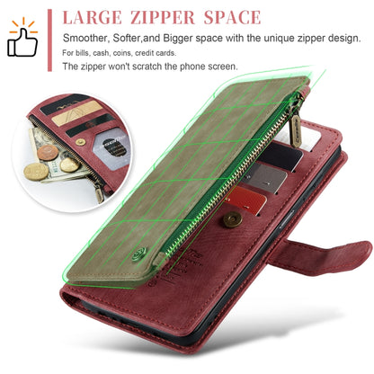 For Samsung Galaxy A15 CaseMe C30 Card Slots Zipper Wallet Leather Phone Case(Red) by CaseMe
