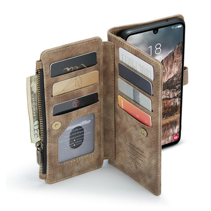 For Samsung Galaxy A25 4G CaseMe C30 Card Slots Zipper Wallet Leather Phone Case(Brown) by CaseMe