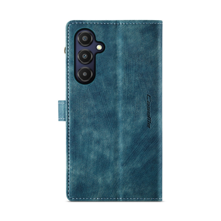 For Samsung Galaxy A25 4G CaseMe C30 Card Slots Zipper Wallet Leather Phone Case(Blue) by CaseMe