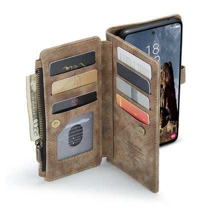 For Samsung Galaxy A35 5G CaseMe C30 Card Slots Zipper Wallet Leather Phone Case(Brown) by CaseMe