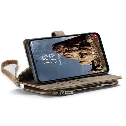 For Samsung Galaxy A35 5G CaseMe C30 Card Slots Zipper Wallet Leather Phone Case(Brown) by CaseMe