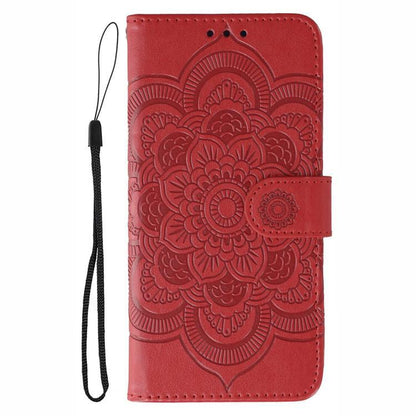 For iPhone Air Sun Mandala Embossing Leather Phone Case(Red) - iPhone Air Cases by buy2fix | Online Shopping UK | buy2fix