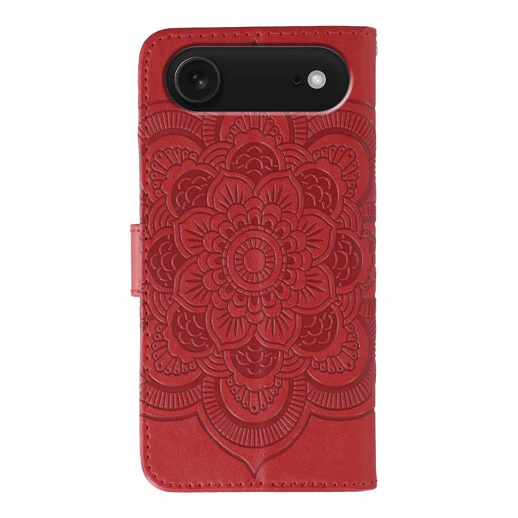 For iPhone Air Sun Mandala Embossing Leather Phone Case(Red) - iPhone Air Cases by buy2fix | Online Shopping UK | buy2fix