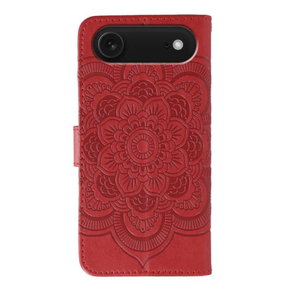 For iPhone Air Sun Mandala Embossing Leather Phone Case(Red) - iPhone Air Cases by buy2fix | Online Shopping UK | buy2fix