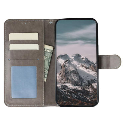 For iPhone Air Sun Mandala Embossing Leather Phone Case(Grey) - iPhone Air Cases by buy2fix | Online Shopping UK | buy2fix
