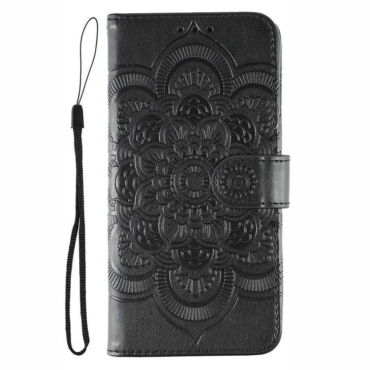 For iPhone Air Sun Mandala Embossing Leather Phone Case(Black) - iPhone Air Cases by buy2fix | Online Shopping UK | buy2fix